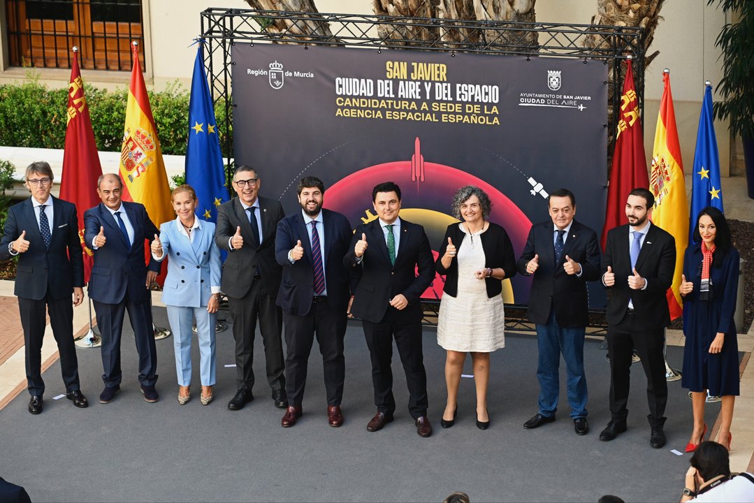 Imagen de la presentación de la candidatura para ser la sede de la Agencia Espacial Española | FOTO: CARM