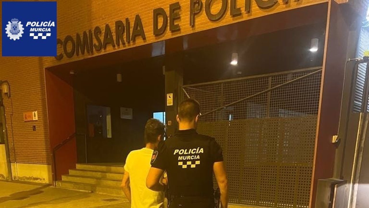 Imagen del individuo arrestado (foto: Policía Local de Murcia)