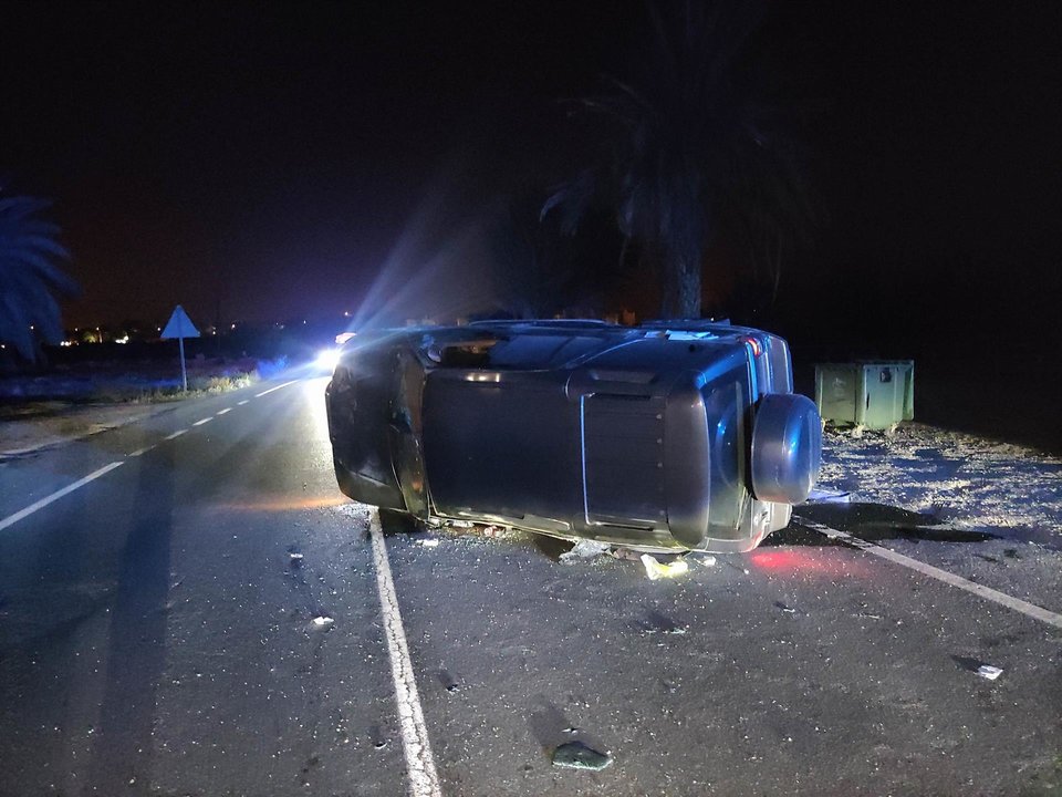 Accidente de tráfico en Mazarrón (foto: 112 Región de Murcia)