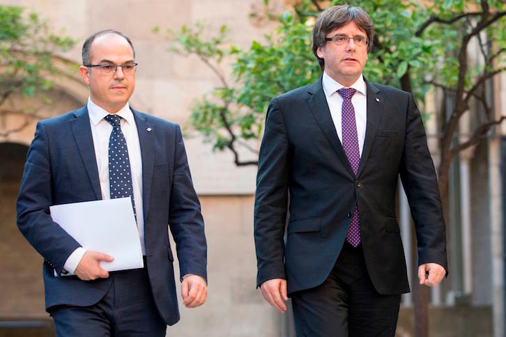 Jordi Turull junto a Puigdemont en una imagen de archivo