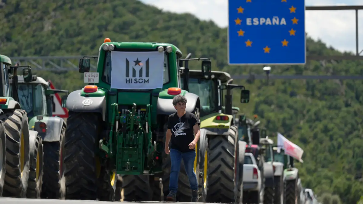 Movilización agraria en la frontera entre Francia y España (foto: EP)