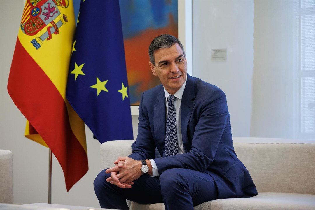 Pedro Sánchez en el palacio de la Moncloa