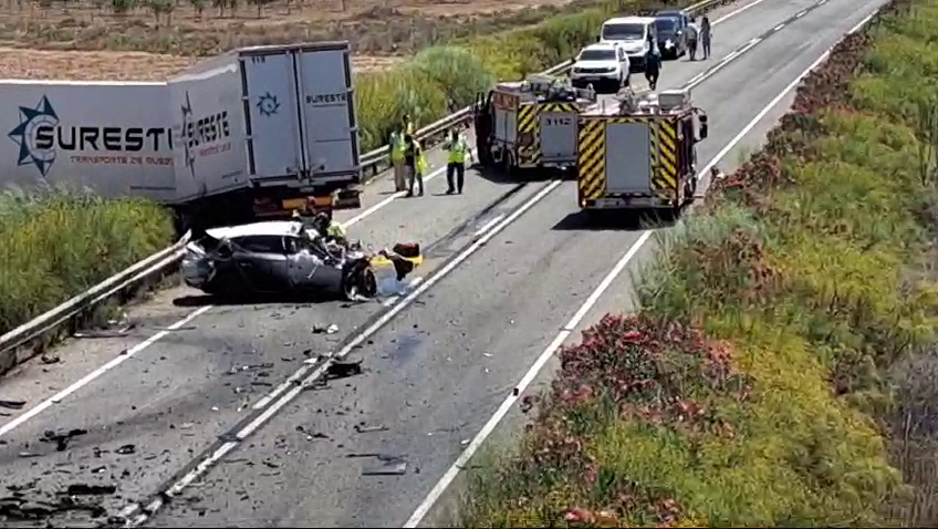 Accidente en la N-344 a la altura de Jumilla (foto: La 7)