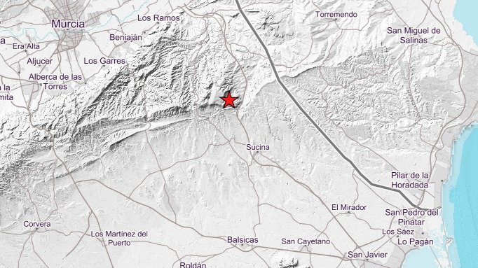 Terremoto de 3,1 registrado en Beniel (foto: IGN)