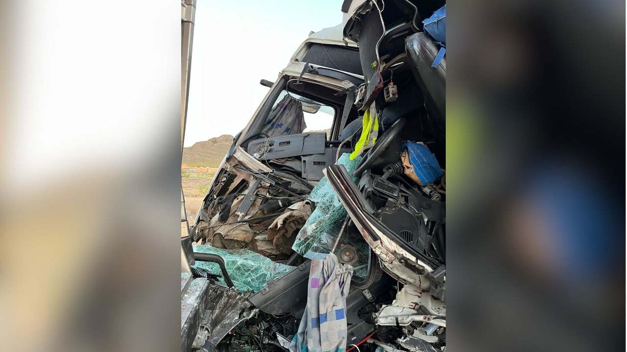 Accidente en la N-344, a la altura de Jumilla, que se ha saldado con un fallecido (foto: La 7)