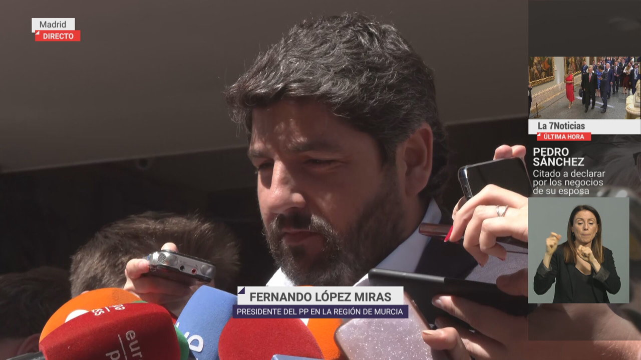 El presidente de la Región de Murcia, Fernando López Miras (foto: La 7)