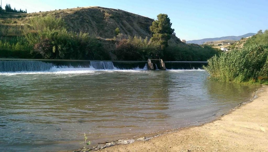 Foto de archivo de la playa fluvial de El Jarral, en Abarán