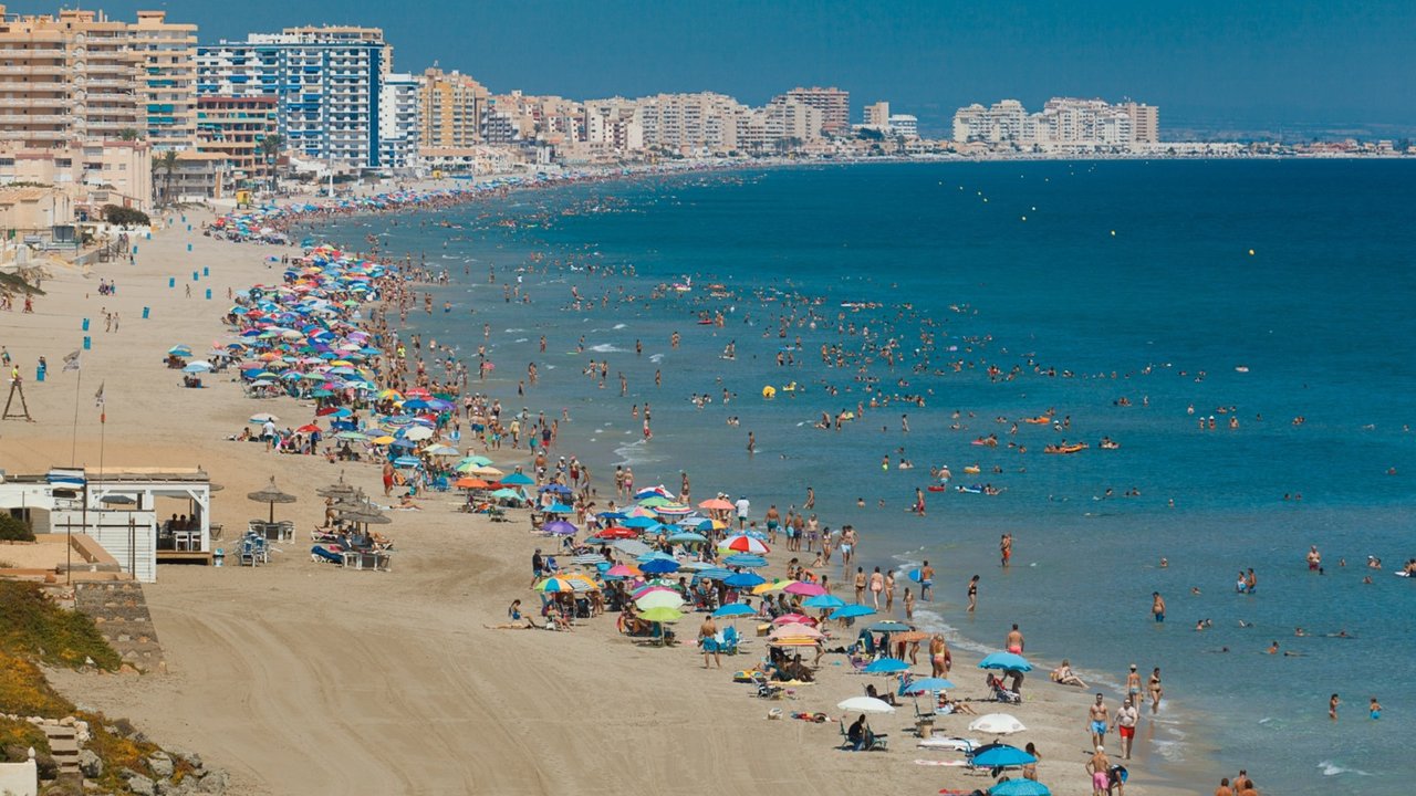 Fotografía de una playa de La Manga del Mar Menor realizada por Sergio González