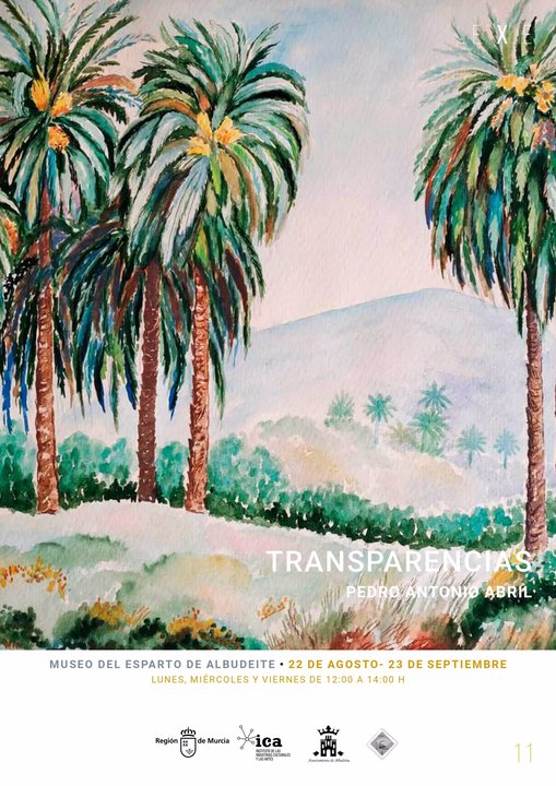 Cartel de la exposición 'Transparencias' del pintor Pedro Antonio Abril