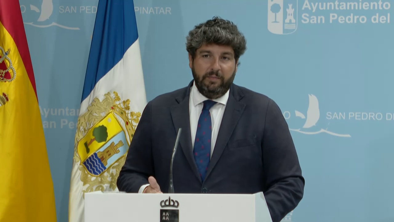 Fernando López Miras en San Pedro del Pinatar (foto: La 7)