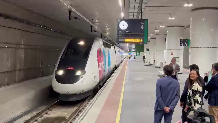 Llega del tren Ouigo a Murcia (foto: La 7)