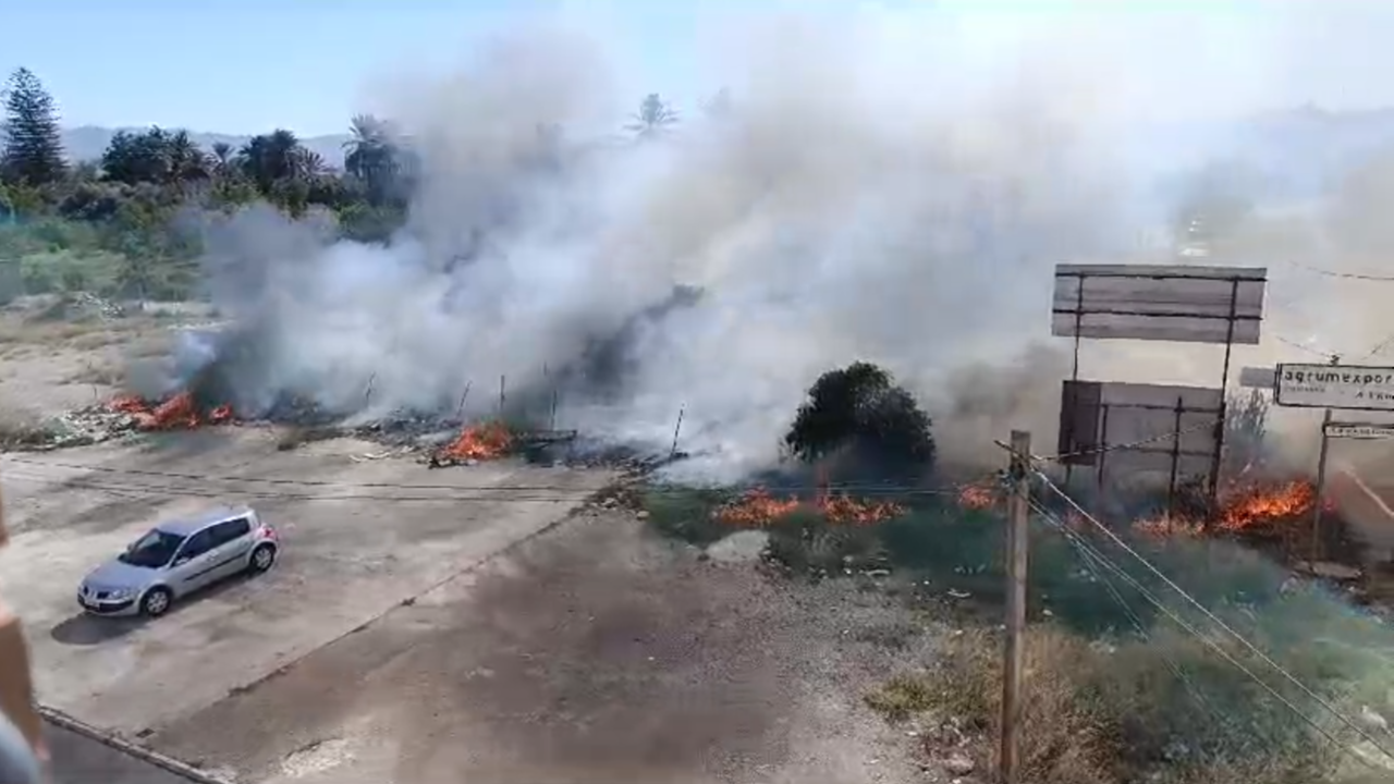 Incendio en el Cabezo de Torres