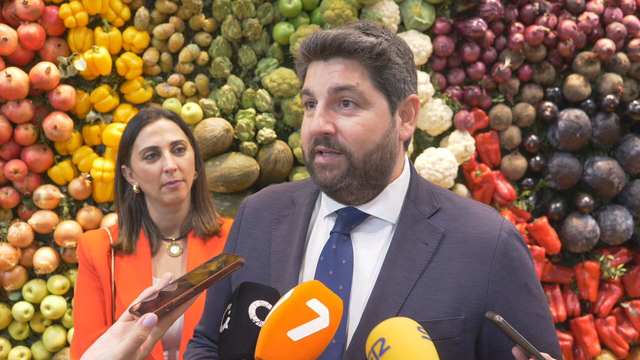 Fernando López Miras, en la feria Fruit Attraction (foto: La 7)