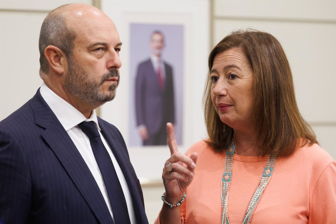 El presidente del Senado, Pedro Rollán y la del Congreso de los Diputados, Francina Armengol